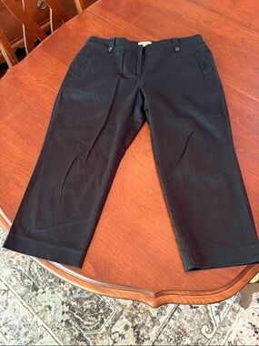 LOFT Black Cropped Ankle Pants